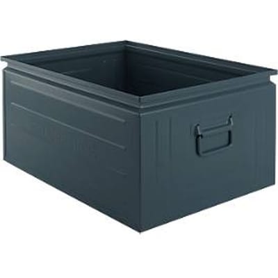 Schäfer Shop Select stapelbakserie, 83 l, 250 kg, L 658 x B 459 x H 300 mm, staal, RAL 5008 (grijsblauw)