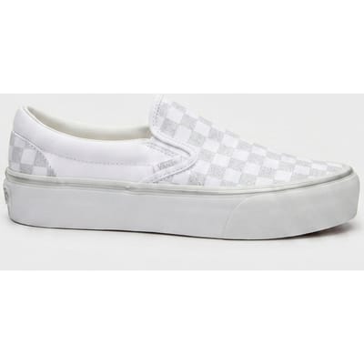 Vans Unisex Classic Slip-on Platform Metallic Checkrbrd Silver Taglia: 40 | Sneakers Outlet | Unisex | Grigio
