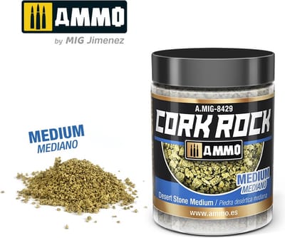 AMMO by Mig Jimenez Modelbouwdecoratie - MIG 8429 Cork Rock Desert Stone - Medium - Terraform - 100ml Effecten potje