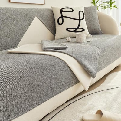 Linnen Bank Kussenhoes Universeel Antislip Kussen Effen Woonkamer Katoen Bankhanddoek Anti-Huisdier Krab Bescherming Bankhoes 70x70cm 1pcs