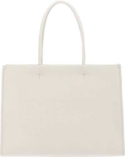 FURLA Leren Schoudertas Shopper Opportunity Tote Bag Marshmallow + Nero Crème