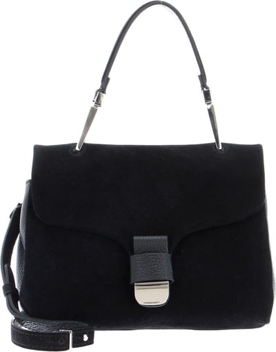 COCCINELLE Leren Handtas Schoudertas Coccinelle Neofirenze Sued Handbag Noir Zwart