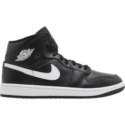 Jordan 1 Mid Noir Blanc (aux femmes) 36.5 black