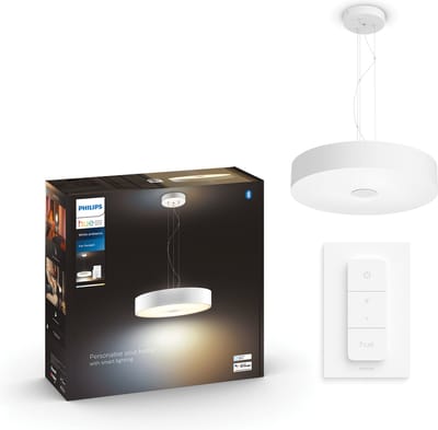 Philips Hue Fair hanglamp - warm tot koelwit licht - wit - 1 dimmer switch