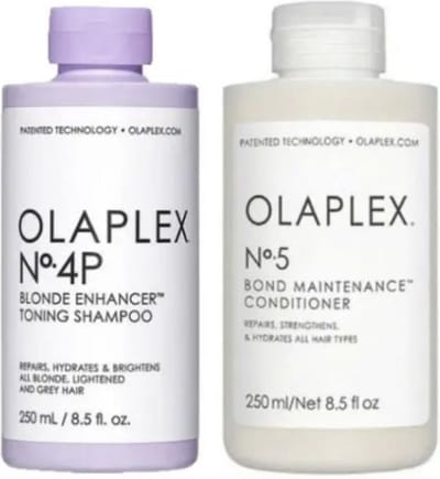 Olaplex No.4P Blonde Shampoo & No.5 Bond Conditioner - 250ml