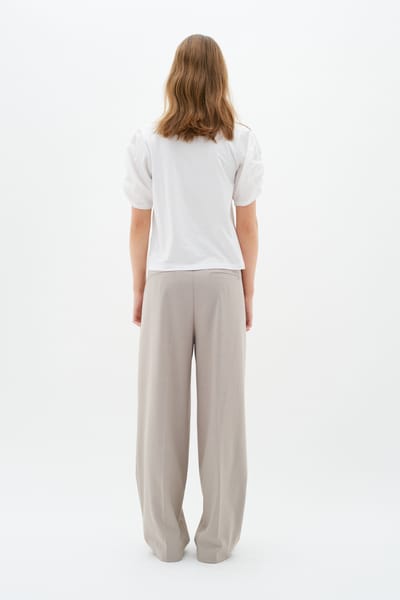 INWEAR Payanaiw Woven Trim Shirt Tops & T-shirts Dames - Shirt - Wit - Maat XS