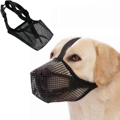Solidchoice - Zachte Nylon Muilkorf voor Honden met Ademend Gaas (L)