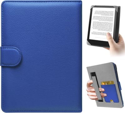 Universele E-book Reader Hoes voor 6" en 6.8" Toestellen, Geschikt voor Kindle Paperwhite, Kobo Clara HD en Tolino, Luxe Leren Beschermhoes