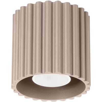 Sollux Lighting Plafondlamp Aura - GU10 - taupe - aluminium - 10x10x10cm