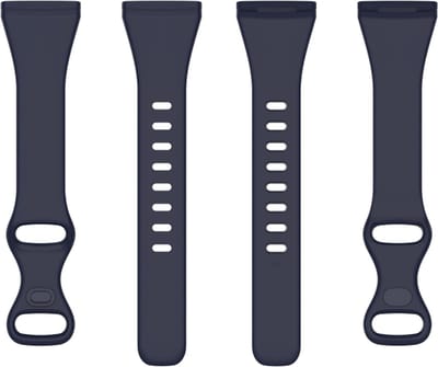 Siliconen bandje - geschikt voor Fitbit Versa 3 / Versa 4 / Sense - maat M/L - donkerblauw
