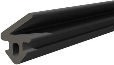 DQ-PP Raamafdichting, Zwart, 1 meter, S-1125 Panorama, PVC raam, Rubber afdichtingstape, Plastic raamafdichtingen, ALU profielafdichting Deurafdichting