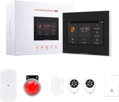 Draadloos Alarmsysteem - Smart Home Beveiliging - Huis Beveiligen - Vroege Waarschuwingsmeldingen - 120x98x12 mm - Wit