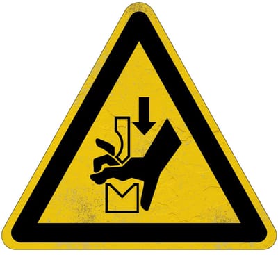 Knelling waarschuwingsbord - W030 | Sign Again materiaal | 15 cm