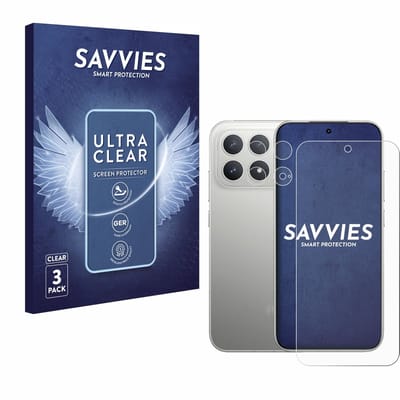 Savvies - Screenprotector voor Xiaomi Poco F8 Pro (Voor+Camera) - Folie Beschermfolie transparant 6 Stuks