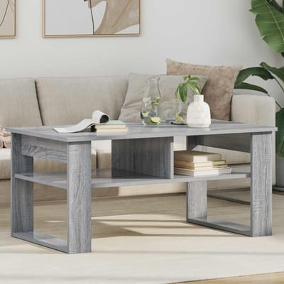 vidaXL - Salontafel - Grijs - Sonoma - 96 - x - 54 - x - 44 - cm - Bewerkt - hout