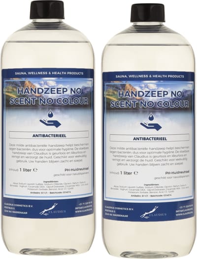 Handzeep No Scent, No Colour 1 liter - set van 2 stuks