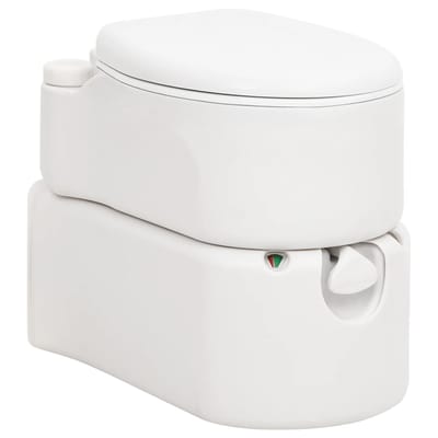 Toilettes Portables de Camping Blanc 24+17 L PEHD & Émail