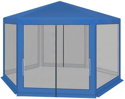 Cellista Tuin Gazebo 3.8x3.3m - Partytent Pergola Paviljoen met Klamboe - Outdoor Tent 380x330 cm - Weerbestendig en Ideaal voor Tuin en Feestgebruik