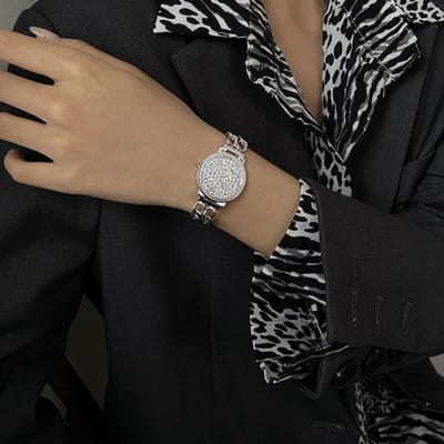Grand bracelet hip-hop pour femme, nouveau bijou, bracelet de personnalité avec strass brillants gray