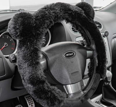 Auto stuur hoes - 37 tot 39cm - Black bear