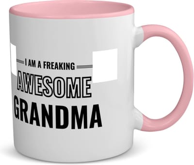 Akyol - i am a freaking awesome grandma koffiemok - theemok - roze - Oma - de meest geweldigste oma - verjaardagscadeau - verjaardag - cadeau - cadeautje voor oma - oma artikelen - kado - geschenk - gift - 350 ML inhoud