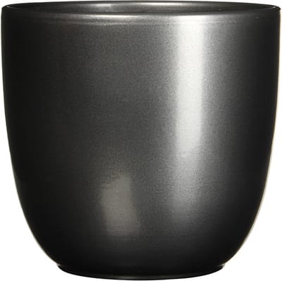 Mica Decorations Bloempot - antraciet grijs - keramiek - 19 x 18 cm - Mica Decorations plantenpotten