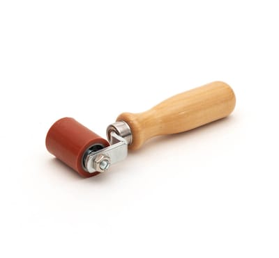 Siliconen Aandrukroller 45 mm – Houten Handvat – Voor EPDM, Bitumen & Folie