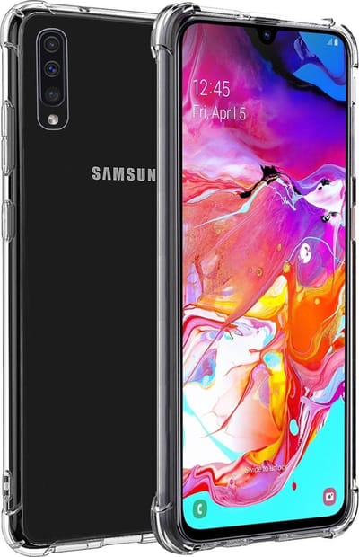 Hoesje - Geschikt voor Samsung Galaxy A30s - Sterk & Shockproof - Siliconen Case - Back Cover - Telefoon Hoes Shock Proof - Telefoonhoesjes - Transparant