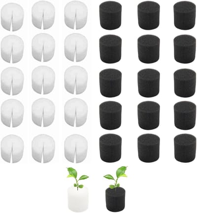 50 stuks plantensponzen van 32 x 30 mm voor hydroponische systemen en kassen, ideaal voor het kweken van groenten en bloemen