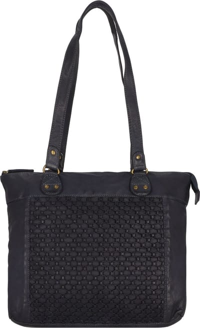 Greenland Nature Femi & Nine Leren Schoudertas 35 cm - Dames - navy