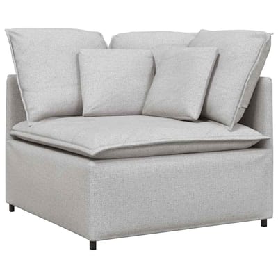 vidaXL Modulaire hoekmodule bank met kussens 100 cm wolk grijs