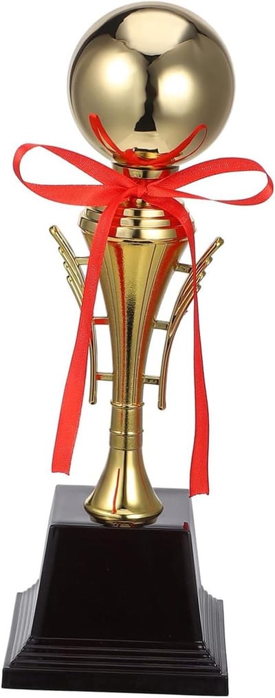 Gouden Metalen Beker - Sport Trofee - Prestaties Vieren - Duurzaam Metalen Ontwerp - 30cm Hoog - Goud