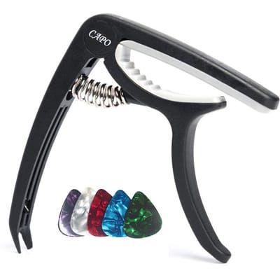 Draagbare gitaarspijkermachine Professionele gitaartoonwisselaar Multifunctionele gitaaraccessoires zwart