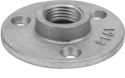 Dailygoods- Vloerflens 10st - Aluminiumlegering - 65mm Diameter - DN15 - 1/2" Draad - 3 Gaten Installatie - Flens