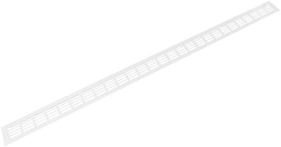 Aluminium Plintrooster - 1000x60mm - Wit - Inbouwrooster - Ventilatierooster