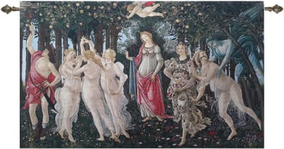 Wandkleed - Luxe gobelinstof - Primavera - Sandro Botticelli - 140 x 89 cm