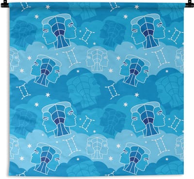 Wandkleed - Wanddoek - Zodiac - Tweeling - Design - 180x180 cm - Wandtapijt