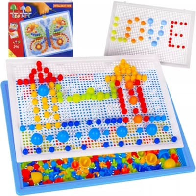 Ruhhy Kruzzel Paddestoel Puzzel: Creatief Leren met 296 Kleurrijke Pinnen