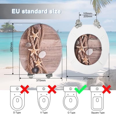 Ovale MDF Toiletzitting met Soft-Close Mechanisme en Snelle Ontgrendeling