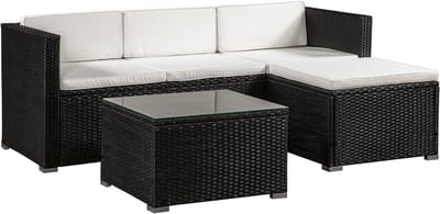 Polyrotan Loungeset Punta Cana M - Zwart