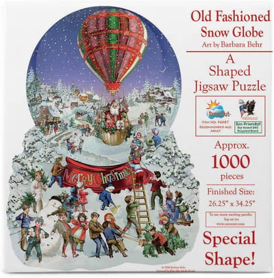 XXL Puzzel 1000 Stukjes Sneeuwbol Wintertafereel