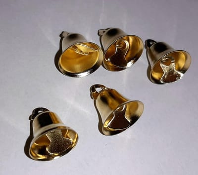 Elga Gouden Kerstklokjes - Kleine belletjes voor kerst en carnaval - 10 stuks