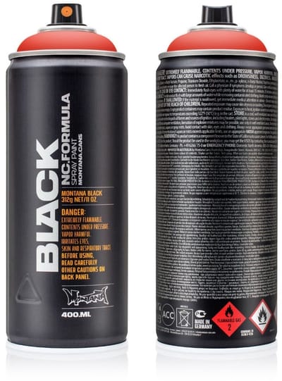 Montana BLACK P3000 Power Red spuitbus 400ml