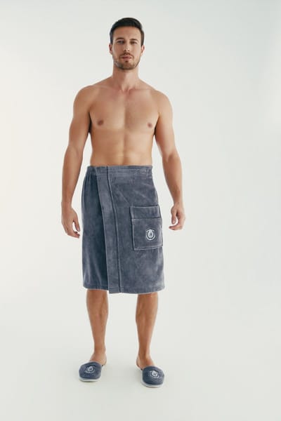 Heren Saunakilt Set / Grijs / One size