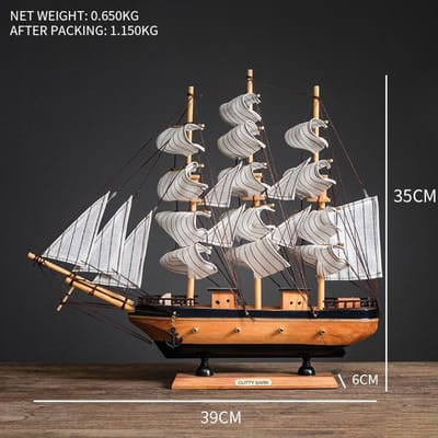 Creatief Zeilboot Model Woonkamer Huisdecoratie Decoratie Wijnkast Veranda Boekenplank Bureau Ornament Met Lichtjes voor Cadeau
