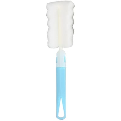 Flessenborstel Afneembare Zachte Flessenspons Schrobber Beker Reinigingsborstel voor Glazen Babyflessen white