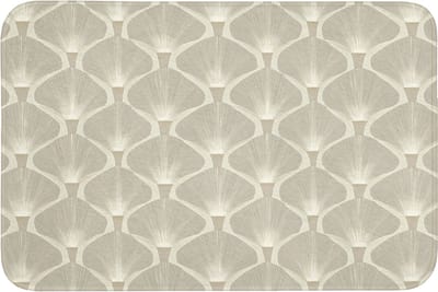 Badmat 90x60 cm - Antislip - Paneel - Ginkgo - Zand - Badmatten voor badkamer - Badkamermat - Douchemat - Badkamer mat