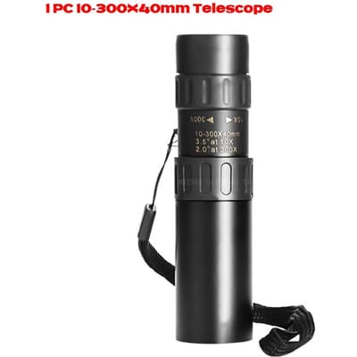 10-300X Zoom HD Monoculaire Telescoop Mobiele Telefoon Telescoop Buiten Jagen Kamperen Toerisme Telescoop Met Statief Telefoonclip