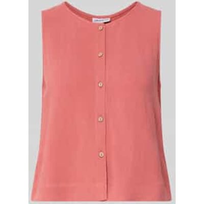 Blouse van viscosemix met knoopsluiting