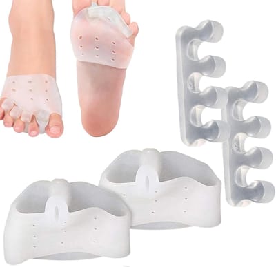 Teen Spreiders - Teen Corrector - Voetcomfort Verbeteren - Ademend Siliconen Materiaal - 1 Paar - Transparant